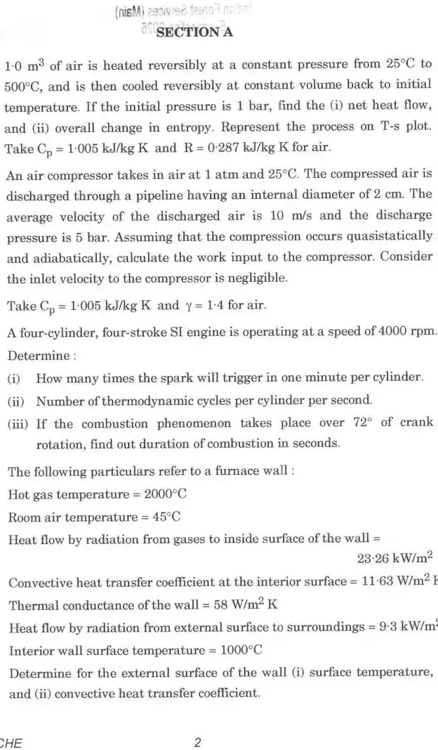 UPSC IFS 2025 Mechanical Engineering Paper II page 1 instructions scan PDF download. Indian Forest Service Main Examination 2025 question paper.