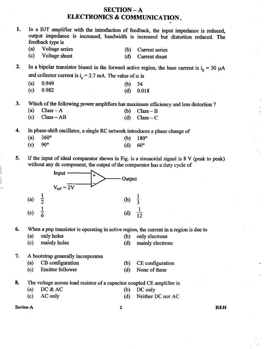 Uttarakhand Govt ARO 2011 MCQ Paper (E&C + General Hindi) - Section A — page 1 instructions scan PDF download