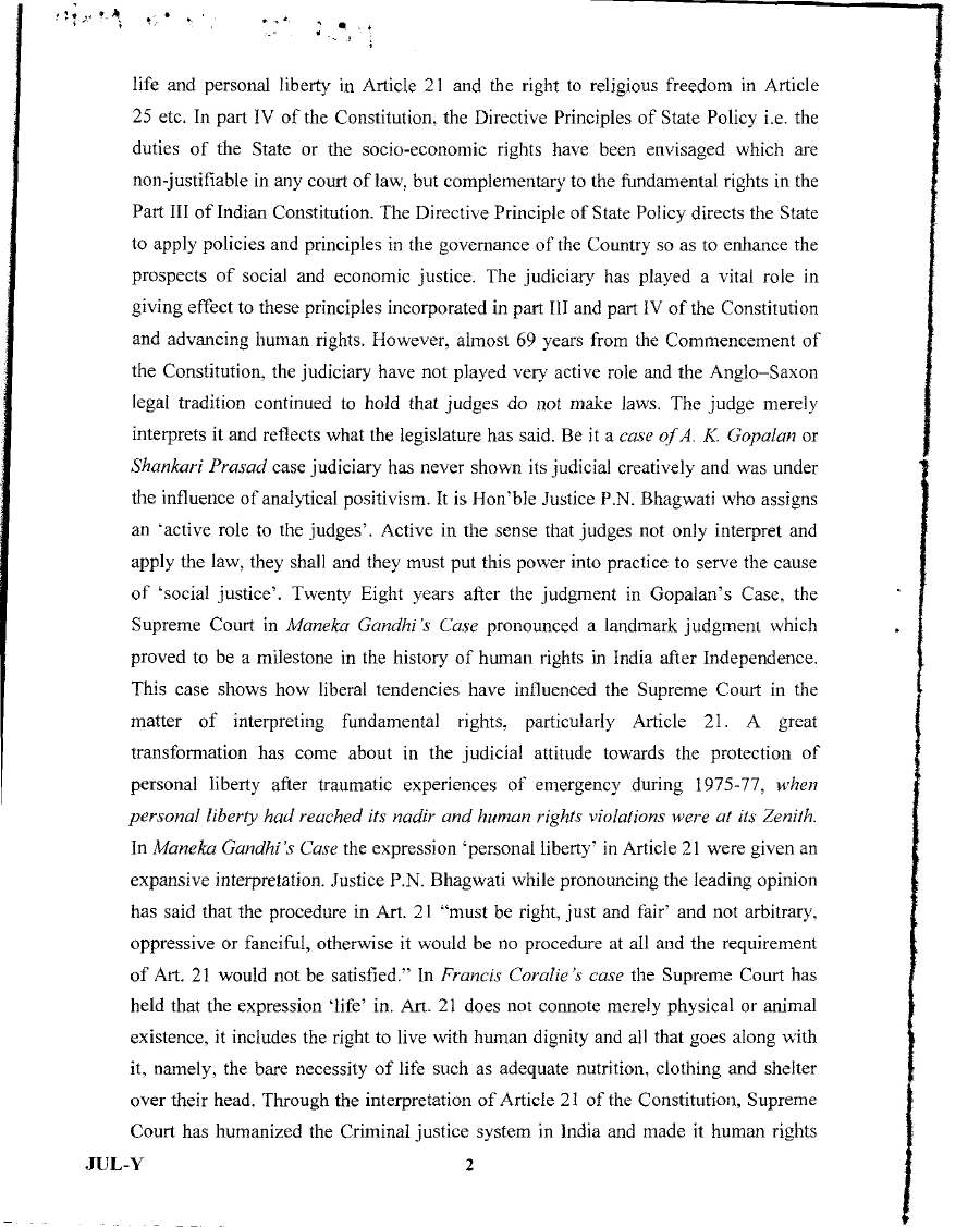 Uttarakhand Judicial Service Language Paper I 2019 - Translation & Rights — page 1 instructions scan PDF download