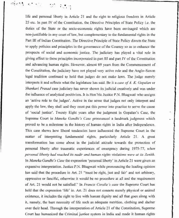 Uttarakhand Judicial Service Language Paper I 2019 - Translation & Rights — page 1 instructions scan PDF download